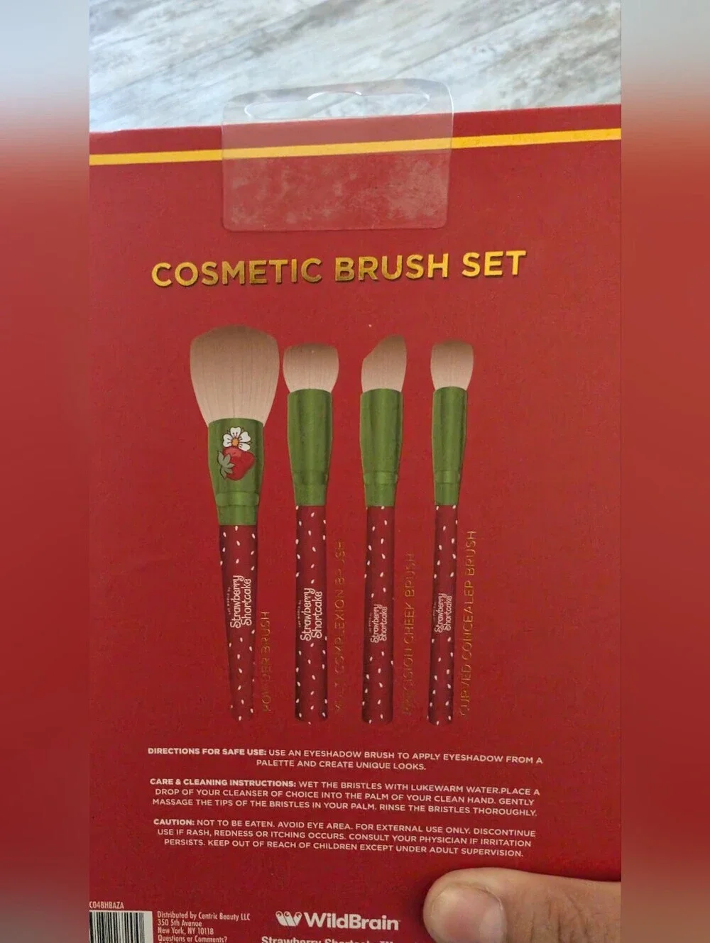 Strawberry Shortcake Pink & Green Cosmetic Brush Set